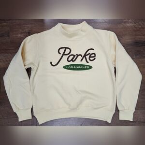 NWT PARKE Los Angeles Signature Mockneck Sweatshirt, Size S/M (Oversized)